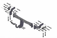 Фаркоп Hyundai Santa Fe 2012-2018, Kia Sorento (кроме Prime) 2012- твердое крепление шара