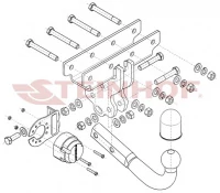 Фаркоп Jeep Gladiator 01/2020- условно-съемное крепление шара