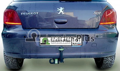 Фаркоп Peugeot 307 хетчбек 2001-2008 с условно-съемным креплением шара (на 2 болтах) - 2