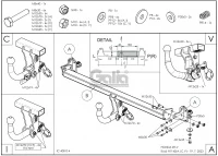 Фаркоп оцинкованный Honda ZR-V 2023- условно-съемное крепление шара