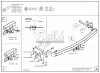 Фаркоп оцинкованный Toyota Highlander 2010-2014 быстросъемное крепление шара