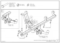 Фаркоп оцинкованный Lada Niva Travel 2021-, Chevrolet Niva 2123 2008-2020, Lada Niva 2020-2021 быстросъемное крепление шара