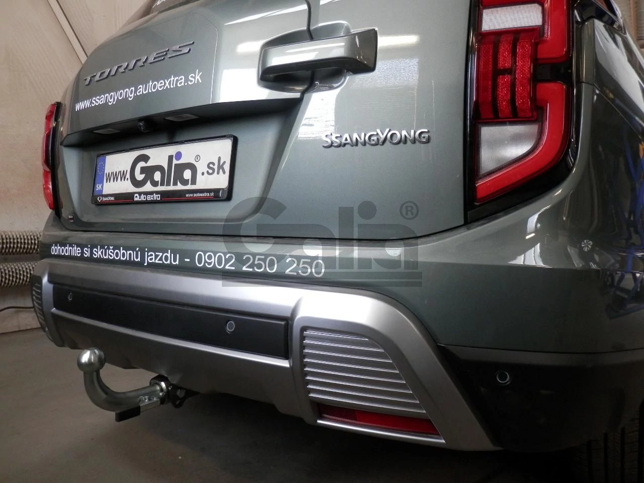 Фаркоп оцинкованный KGM Torres 2023-, SsangYong Torres 2022-2023 вертикальное быстросъемное крепление шара с ключом - 4