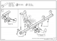 Фаркоп оцинкованный Lada Niva Travel 2021-, Chevrolet Niva 2123 2008-2020, Lada Niva 2020-2021 условно-съемное крепление шара