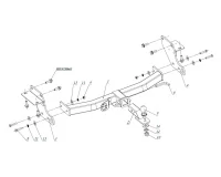 Фаркоп с хромированной накладкой Jeep Grand Cherokee 2010-2021 съемное крепление шара под американский квадрат