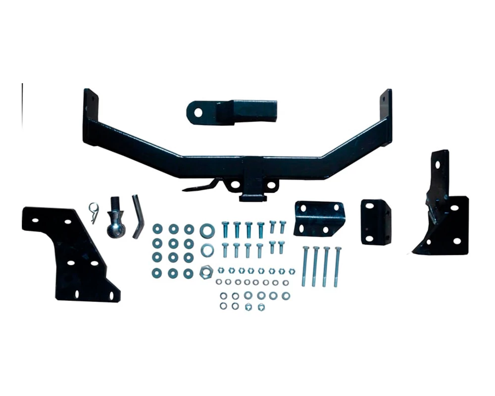 Фаркоп с хромированной накладкой Hyundai Santa Fe 2012-2018, Kia Sorento II XM 2012-2020 съемное крепление шара под американский квадрат - 2