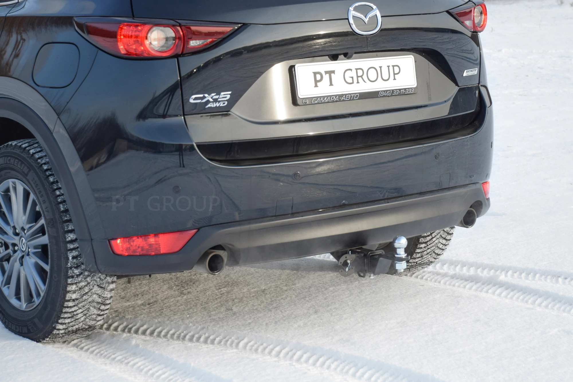 Фаркоп Mazda CX-5 2011-2017, 2017-2025 съемное крепление шара под американский квадрат - 3