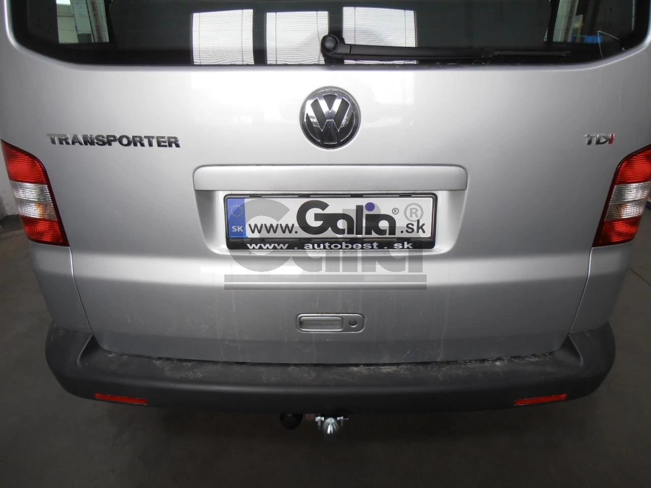 Фаркоп оцинкованный Volkswagen Transporter / Caravelle / Multivan T5 2003-2015, T6 2015-, включая 4WD, включая модели с парктрониками быстросъемное крепление шара - 2