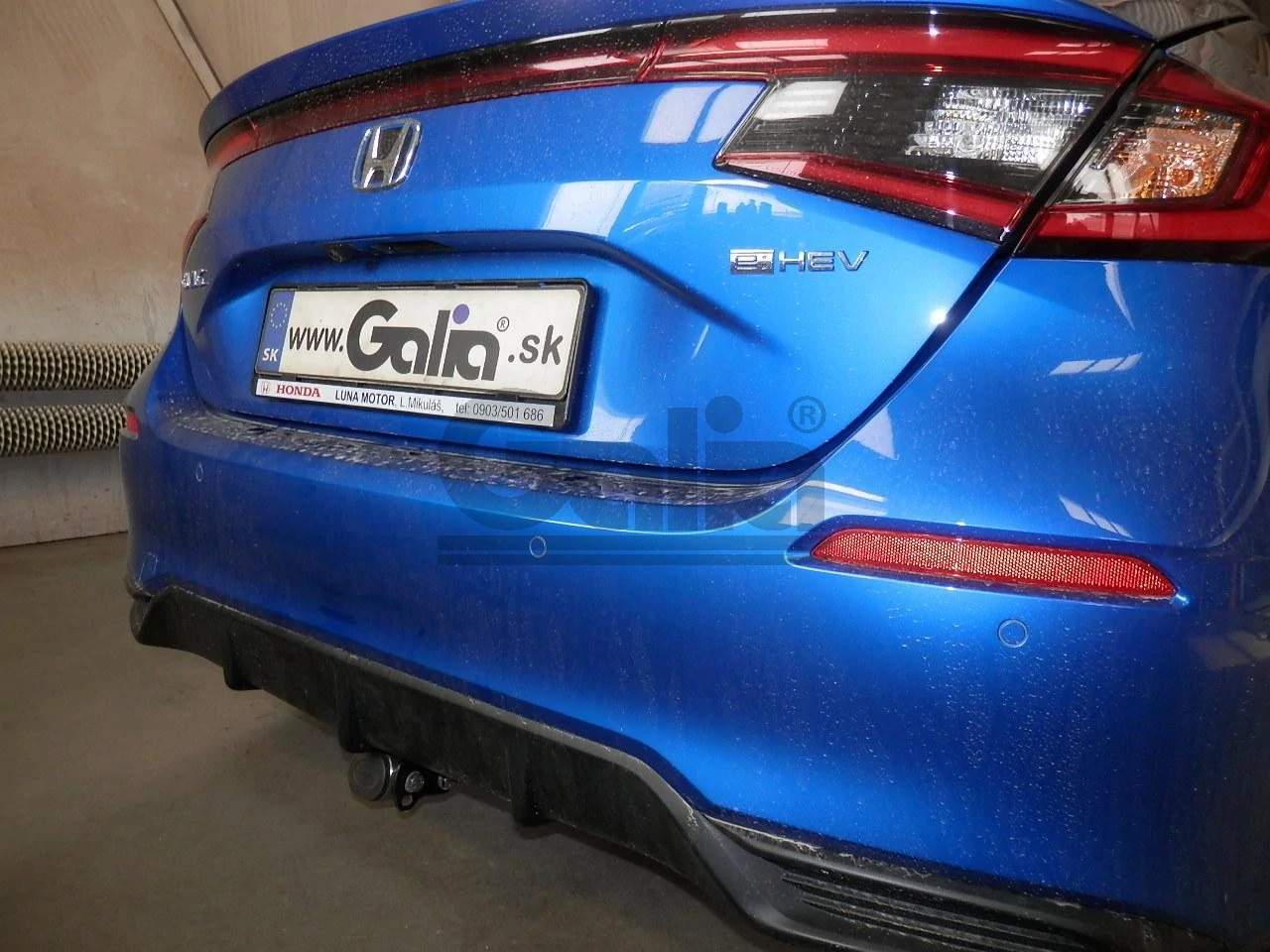 Фаркоп оцинкованный Honda Civic хетчбек 5 дверей 2022- условно-съемное крепление шара - 2