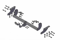 Фаркоп Nissan Navara D40 2005-2015 (только со ступенчатым бампером) твердое крепление шара