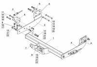 Фаркоп Ford Transit фургон 2014- фланцевое крепление шара