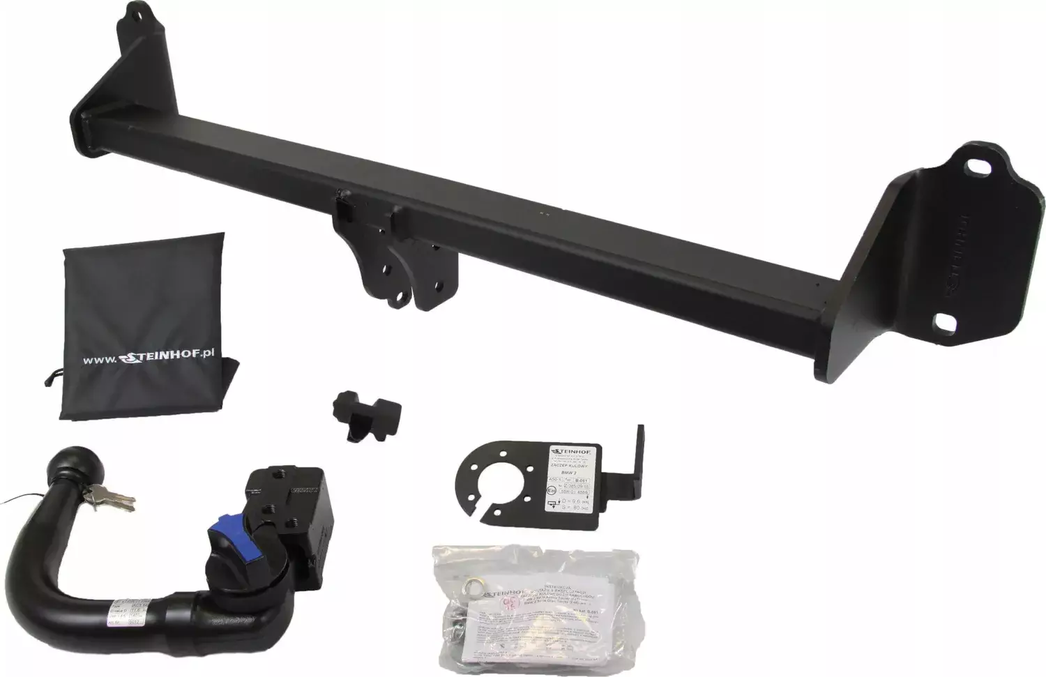 Фаркоп BMW X1 F48 2015-2022, BMW 2-Series Active Tourer F45 2014-, BMW 2-Series Gran Tourer F46 2015- вертикальное быстросъемное крепление шара на ключе - Фото 1