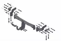 Изображение – Фаркоп Hyundai Santa Fe 2012-2018, Kia Sorento (кроме Prime) 2012- твердое крепление шара