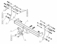 Изображение – Фаркоп Ford Transit шасси 2000-2014 фланцевое крепление шара