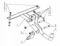 Изображение – Фаркоп УАЗ 3163 Патриот 2005-2015, 2015- условно-съемное крепление шара