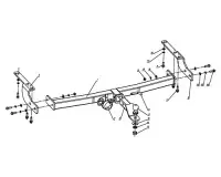 Изображение – Фаркоп с хромированной накладкой Toyota Highlander 1 XU20-40 2003-2010, Lexus RX 300,350,400 2003-2009 съемное крепление шара под американский квадрат